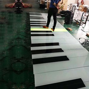 [Hot Item] Commercial LED Dance Floor Play Music Buried Recessed Outdoor RGB Color Interactive Giant Floor Piano