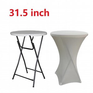 [Hot Item] High Quality 80cm High Top Banquet Party Bistro White Plastic Round Bar Folding Cocktail Tables for Sale