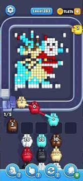 Pixel Flow Level 283 Walk Through Gameplay | Easy