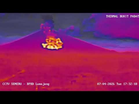 Thermal Camera Reveals the Extreme Heat of Semeru’s Pyroclastic Flow (Apr 7, 2026)
