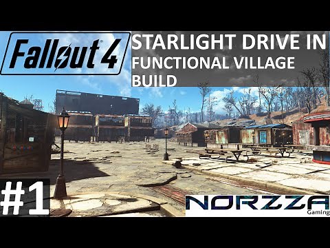Fallout 4: Starlight Drive In LET'S BUILD #1