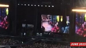 Dave Grohl -- Breaks a Leg On Stage ... FOR REAL!!! (VIDEO)