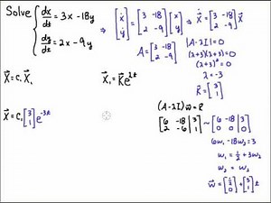 Solve a First-order Linear System of ODEs (Real Repeated Case)