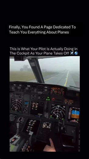 Explaining a Plane on Instagram: "When your plane begins its takeoff roll, your pilot is executing a perfectly timed sequence they practiced for years. 🛫 Before a pilot is ever allowed to touch these controls, they go through years of training. Commercial pilots typically log more than 1,500 flight hours, complete advanced simulator sessions that replicate every possible failure scenario, and pass strict evaluations that measure reaction time, cockpit coordination, environmental awareness, and 