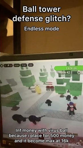 Ball tower defense inf money glitch in endless mode? #bug #balltowerdefense