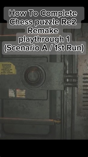 How To Complete Chess puzzle Resident Evil 2 Remake playthrough 1(Scenario A / 1st Run #shorts