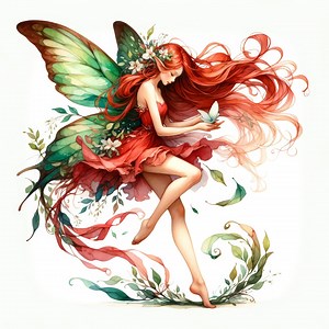 10 Fairies, Red Haired, Beautiful Ethereal Fairies, Digital Clipart Illustrations, Wall Prints, Paper Crafts, Commercial Use Graphics. - Etsy Australia