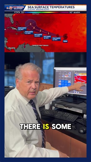 2K views · 25 reactions | Tropical Storm Erin Update 6pm Wednesday August 13 Erin continues to track west and projected to become a major hurricane by the weekend. Track Erin with us at wxii12.com | WXII 12 Weather | Facebook