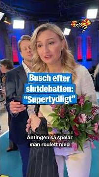 Busch efter anklagelsen i debatten: ”Hon som släppt in hatet”