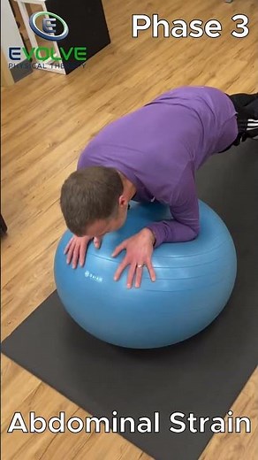 Abdominal Strain: Advanced Core Exercise With The Swiss Ball Rollout From a Front Plank | Phase 3