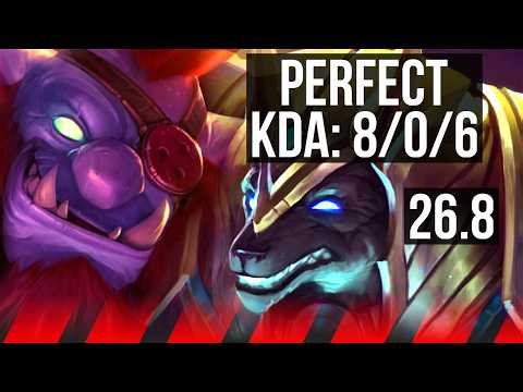 TRUNDLE vs NASUS (TOP) | Perfect KDA: 8/0/6 | NA Master | 26.8