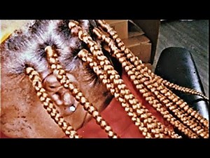 BOX BRAIDS RUBBER BAND METHOD on SHORT HAIR