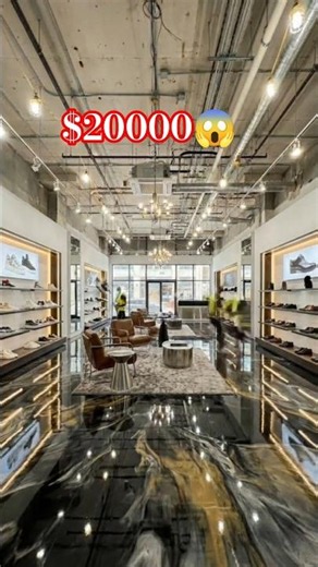 😱 The Ultimate Luxury Shoe Store Transformation 👟 | #shorts #shoestore #epoxyfloor