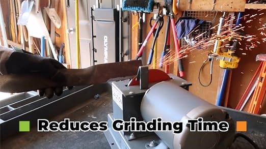 See how easy and fast the Disc Wheel Mower Blade Grinder is