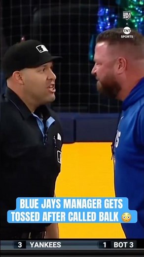 Blue Jays manager John Schneider got tossed after arguing a called balk 😮