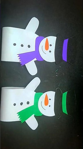 Paper snowman making #diy #cristmasdecor #papercrafts #christmas #christmasdecorations #snowman