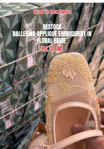 Most Awaited Ballerina Appliqué Embroidery In Floral Beige - Back In Stock For Order visit our website www.sheem.pk