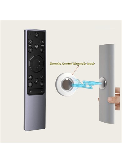 Home Wall Mounted Remote Control Bracket, Seamless And Non Damaging Wall Mounted Bracket Hook, Suitable For Various Remote Controls, Plug-In Board With No Drilling To Store Magnetic Hook, Easy Installation And Retrieval, Magnetic Hook | SHEIN