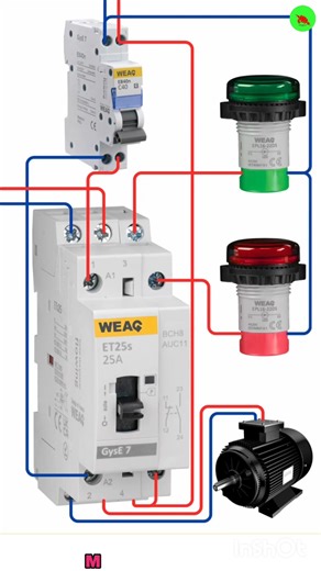 Modular Contactor Pro: Dual Indicator Motor System#shortvideo #ytshorts #shorts #youtube #electrical