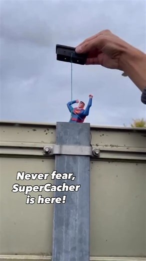 Geocaching on Instagram: "🦸 Never fear, SuperCacher is here! 🦸 Who’s your geocaching superhero that saves you from a DNF? 💪 Video by les_geocacheurs. Video: The camera focuses on a metal post attached to a metal structure. A geocacher holds the plastic post cap and slowly raises it, revealing a string attached; as they pull the string out, a Superman figurine and plastic film container come into view. #geocaching #geocache #france #geocachingfrance #géocachette #geocachingfun #gogeocaching #i