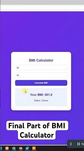 🔥React BMI Calculator FinalVersion — Full App Completed(Super Fast &Accurate)#reactprojects #react