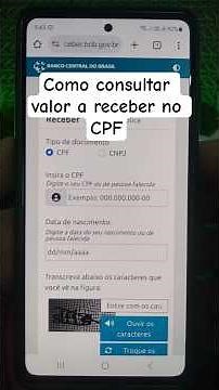 Como consultar valor a receber no CPF atualizado #BancoCentral #ValoresaReceber #dinheiro #dicas