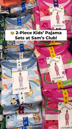 🥹 The cutest kids’ pajama sets! Pick from Bluey, Squishmallows, and more! #samsclub #pajamaset #toddlermom