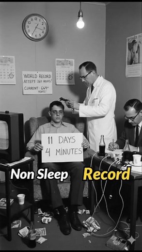 Randy Gardner: The Man Who Stayed Awake for 264 Hours | World’s Longest No Sleep Record #shorts
