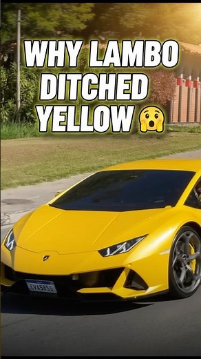 Why Lamborghini Isn’t Yellow Anymore 😳