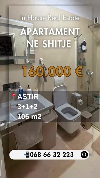 🔱APARTAMENT 3 1 2 NE SHITJE NE ASTIR 📍Te rrethrrotullimi Astirit ☀️ Orientim me drite natyrale 👉 3 1 2 me sip106 m2 , kati 6 ( jo i fundit) 💶 160.000 euro 📜Me Hipoteke ✅Ndertimi ka cilesi te larte dhe standarte bashkekohore te banimit, me hapesira clodhese dhe e pozicionuar prane rrugeve kryesore. ⚜MUNDESI IDEALE PER BANIM ! 📲068 66 32 223 in House Real Estate #okazionetirane #fyp #inhouserealestate #cmimetmetemira #inhouse