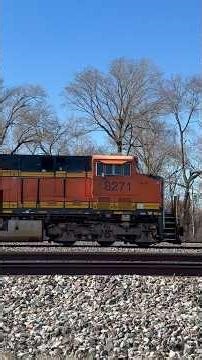 BNSF Grain Train with an Executive Mac trailing second in Mitchell,IL #trains #hobby #railfanning