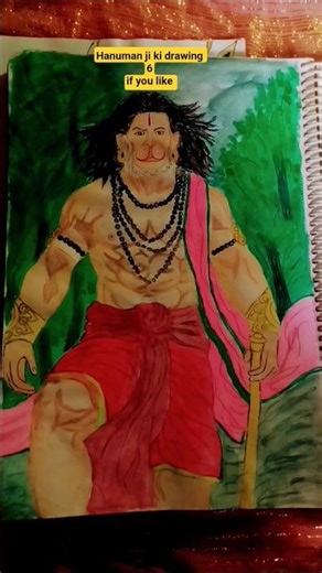 हनुमान जी की 6ड्राइंग #trending #drawing #painting #hanuman #love #viral #shorts #youtubeshorts