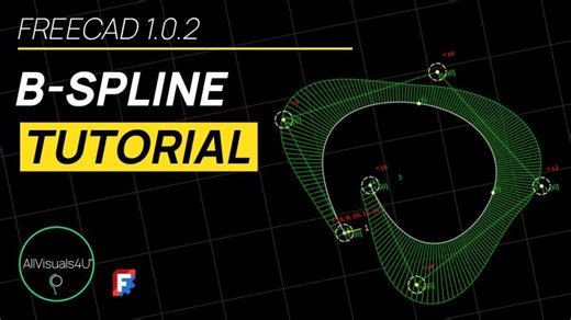 ⏱ TIMELAPSE 🖊️ FreeCAD B Spline Tutorial - B Spline Example - FreeCAD Spline - FreeCAD Tutorial | R.E. Schipper