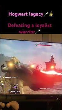 Defeating a loyalist warrior on Hogwarts legacy🪄 #hogwartslegacy #girlgamer #hogwarts