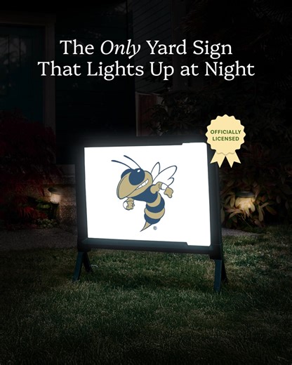 Show your Yellow Jacket pride with Yardsy's officially licensed Georgia Tech signs!  Light-up, solar-powered, interchangeable, and customizable – your yard will be a beacon for all Georgia Tech fans!  | Yardsy | Facebook