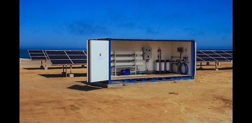 太陽光発電で海水を真水にする施設、なんと大きさはコンテナひとつ分