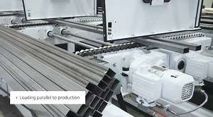 A clip of our TruLaser Tube 3000 fiber loading material in parallel to production! | TRUMPF Inc.