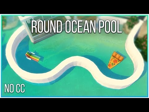 Sims 4 Tutorial - Round Ocean Pool [Island Living] | Kate Emerald