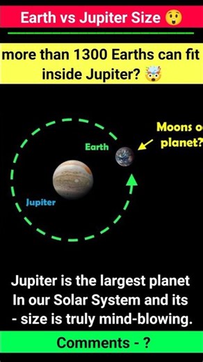 Earth vs Jupiter Size Comparison 😱 | Biggest Planet in the Solar System #shorts #trending #viral