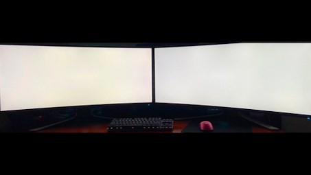 IPS面板漏光测试，外星人AW3821DW。