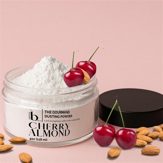Cherry Almond Dusting Powder - Vegan Talc Free Scent Layering Body Powder 4oz Jar - Etsy