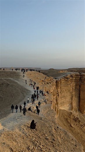 “Edge of the World at Sunset, Riyadh – Dramatic Desert Cliffs of Saudi Arabia” This landmark is one of the most popular outdoor and adventure destinations in Saudi Arabia, attracting hikers, photographers, and travelers seeking unique desert scenery. The Edge of the World is especially captivating during sunrise and sunset, when natural light enhances the textures and colors of the rocks and surrounding desert terrain. The remote location and untouched environment reflect the raw and authentic b