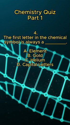 Chemistry Quiz Part 1 #chemistry #quiz #challenge #science #reviewer #study #learn #test #questions #answers #exam #grade #school #university #science #generalknowledge #trivia #reelsviral #reelsvideo #reelsinstagram #reelsfb #reviews #reviewtime #quiznight #quiz #education #QuizChallenge #quizoftheday #quizzes | QUIZ ZONE