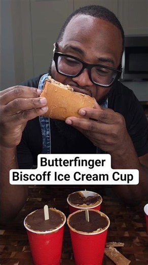 Biscoff ButterFinger Choco Ice Cream Cup #shorts #food #recipe
