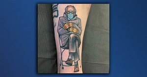 Denver tattoo artist goes viral for her take on the wildly popular Bernie Sanders meme