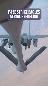 10K views · 236 reactions | See F-15E Strike Eagles get gassed up mid-air by a KC-135 Stratotanker #military #defense #troops #veterans #airforce #airmen #fighterjets #jets #plane #refueling | Air Force Times | Facebook