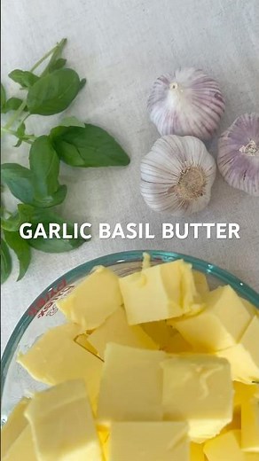 Garlic Basil Butter in 8 Seconds 🌿🧈
