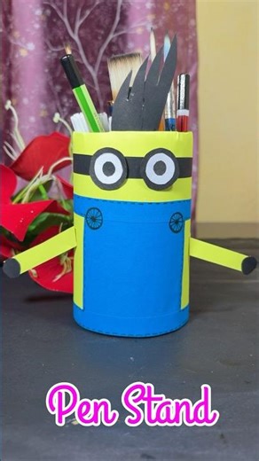How To Make Pen Stand | Waste Plastic Bottles Reuse Craft Ideas #shorts #penstand #plasticbottle