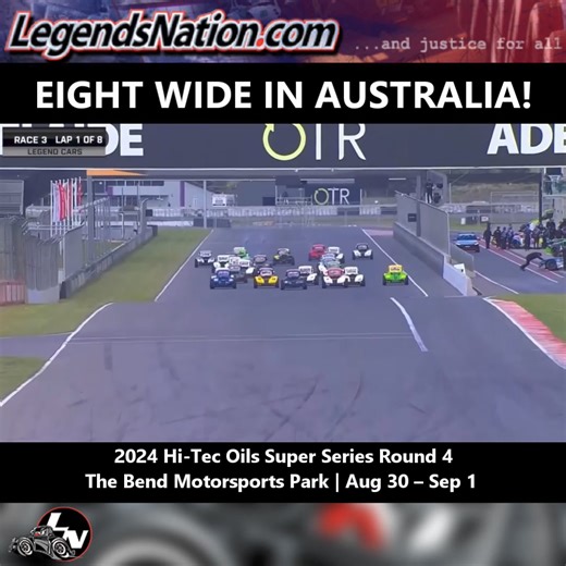 7.6K views · 104 reactions | Let's go EIGHT WIDE in Australia! Wow! Video courtesy Legend Cars Australia #legends #legendsnation Shell V-Power Motorsport Park Hi-Tec Oils Super Series | Legends Nation | Facebook