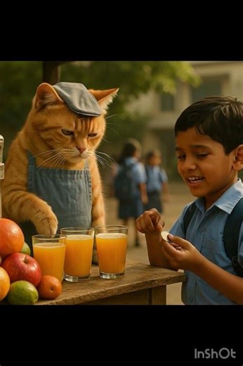 School Ke Bahar Cat Ka Juice Stall | Funny AI Video